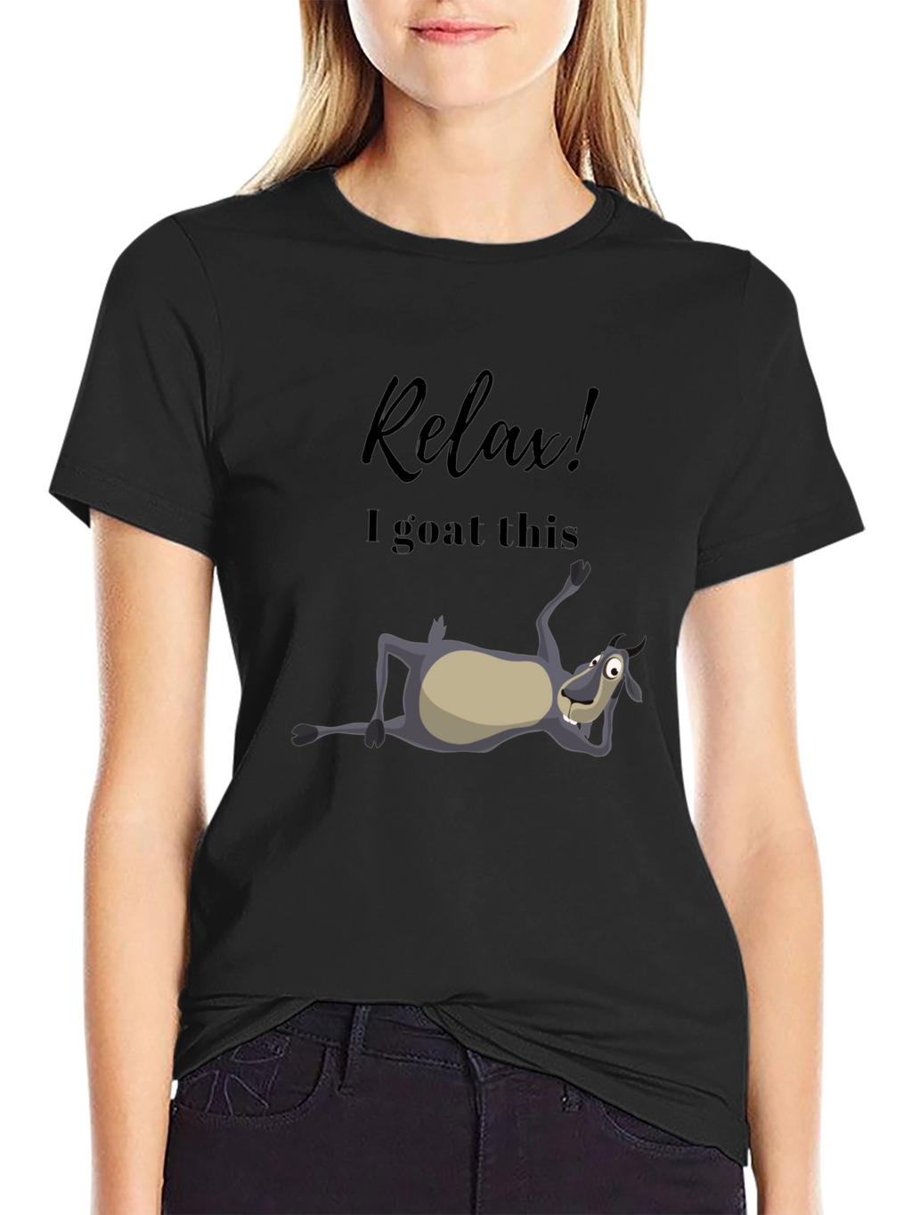 Relax! I Goat This Black T-Shirt