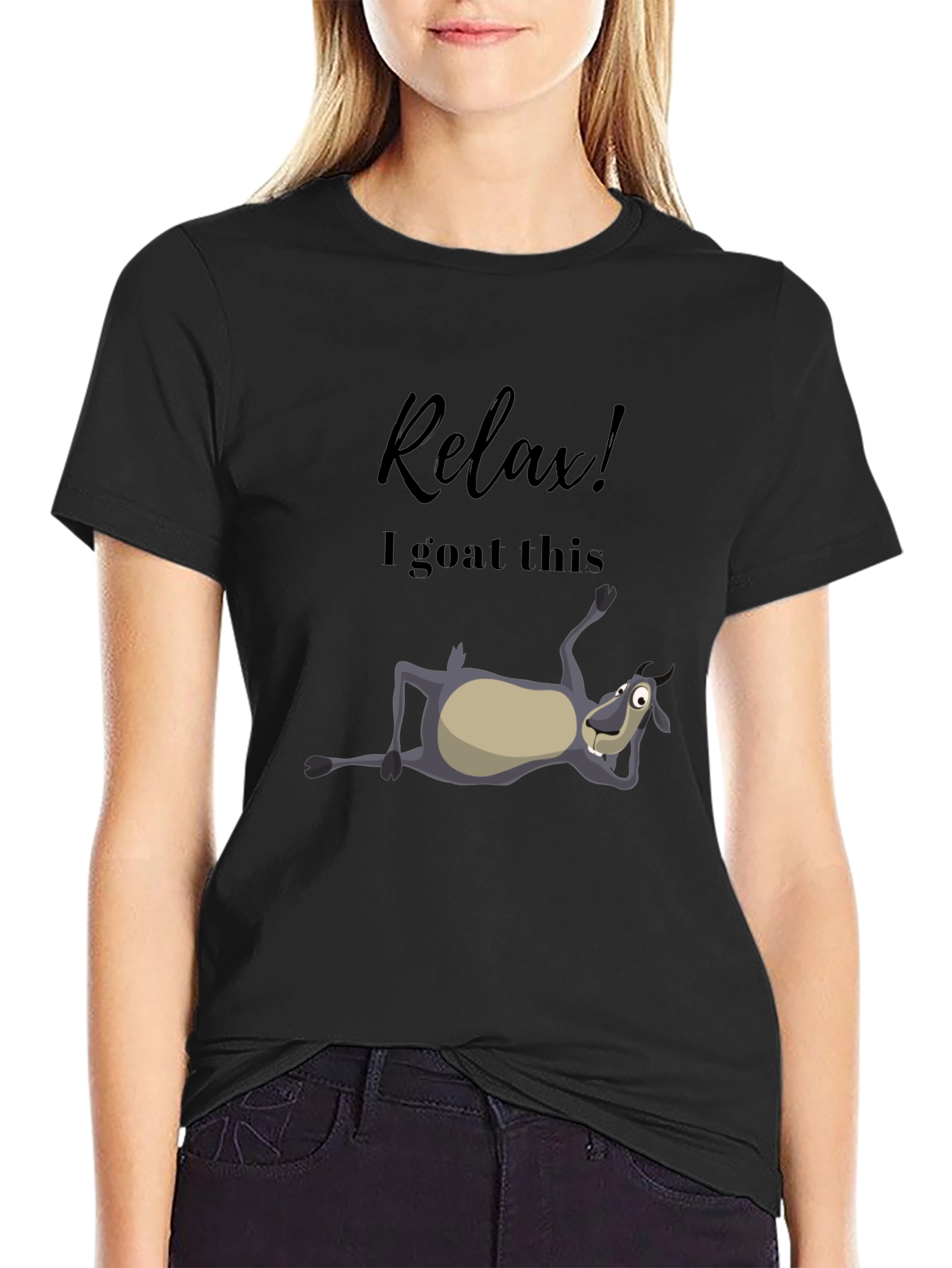 Relax! I Goat This Black T-Shirt