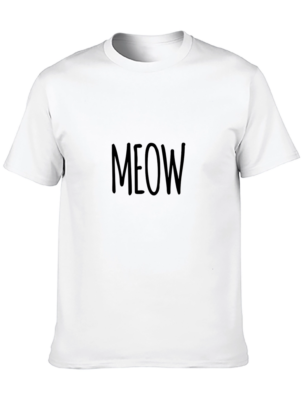 Meow Graphic Tee - Casual Black T-Shirt