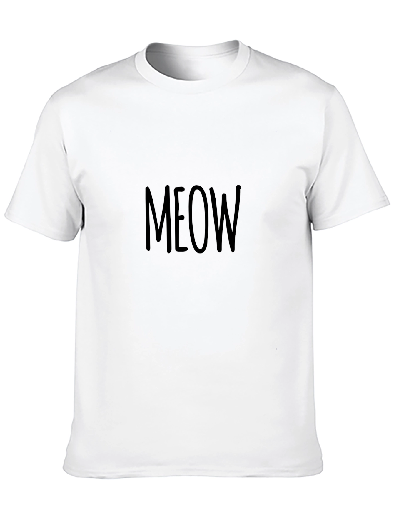 Meow Graphic Tee - Casual Black T-Shirt