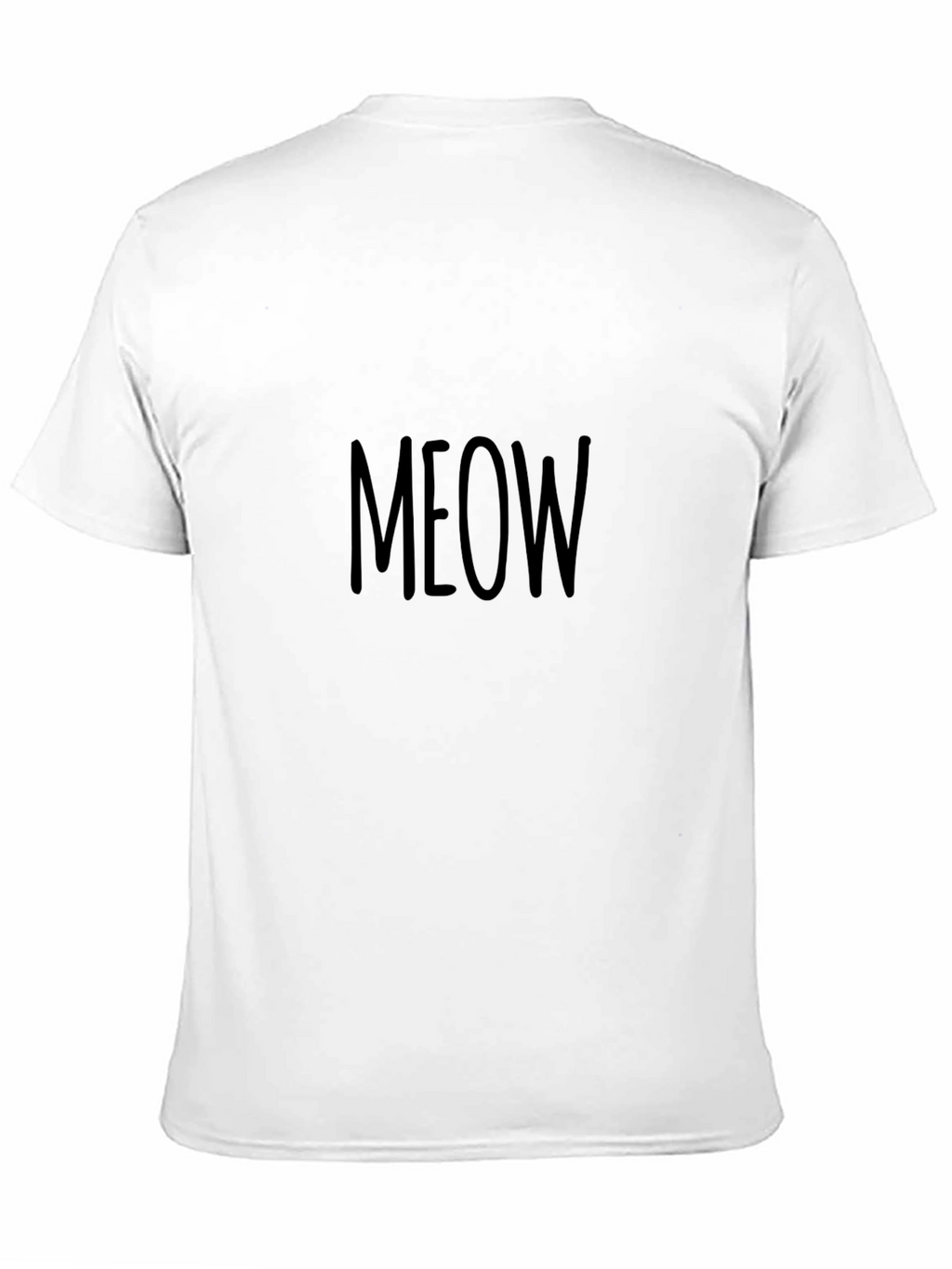 Meow Graphic Tee - Casual Black T-Shirt