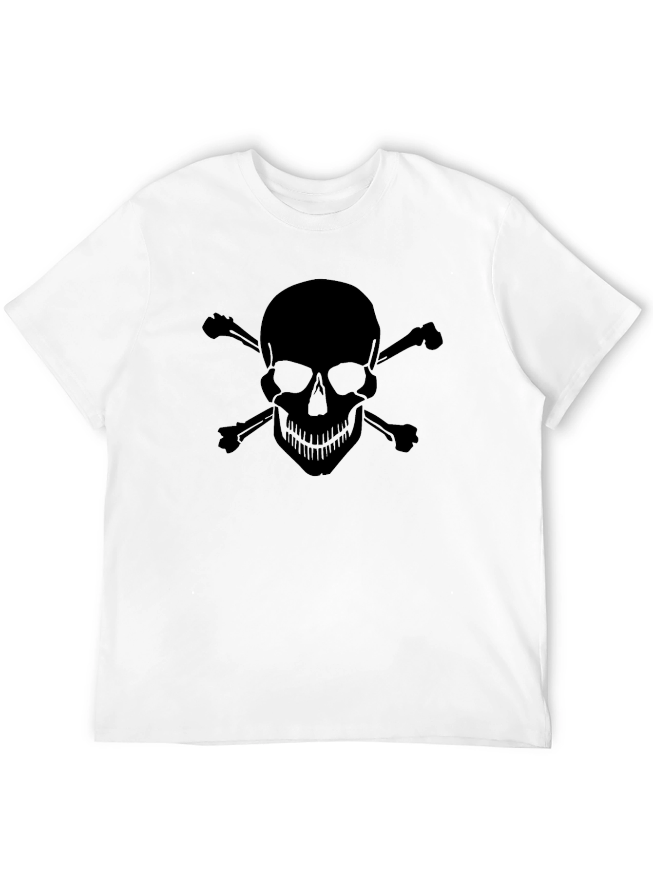 Skull & Crossbones Graphic Tee - Mens Black T-Shirt
