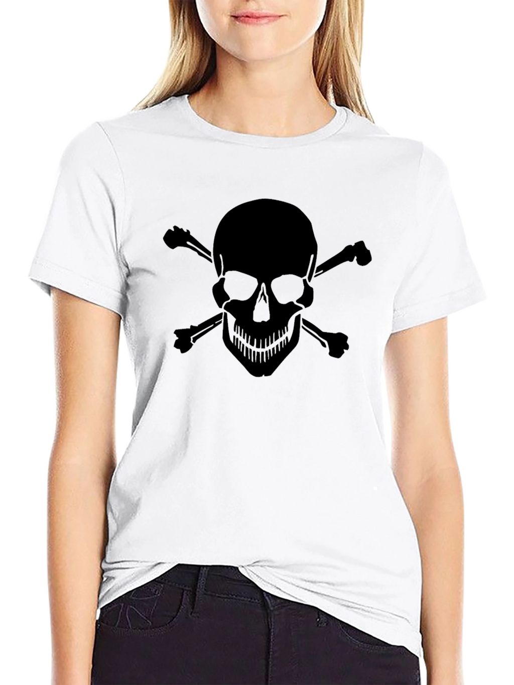 Skull & Crossbones Graphic Tee - Mens Black T-Shirt