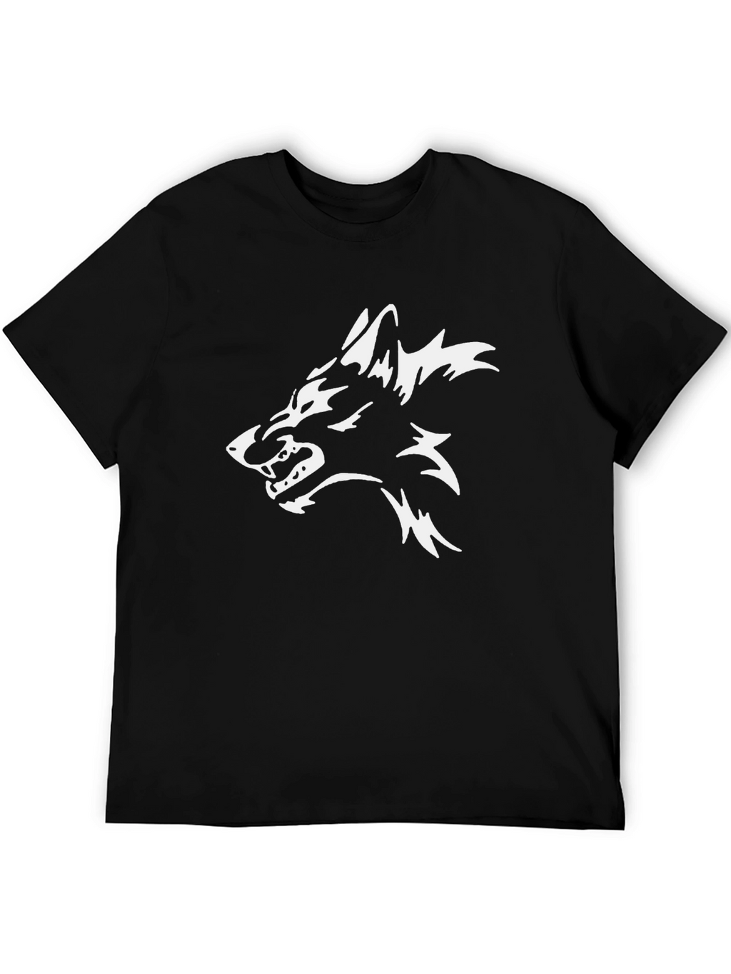 Black Wolf Graphic Tee - Stylish Mens T-Shirt