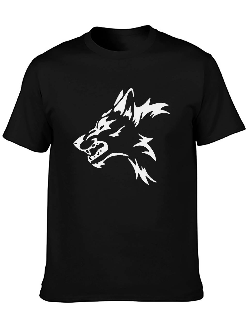 Black Wolf Graphic Tee - Stylish Mens T-Shirt