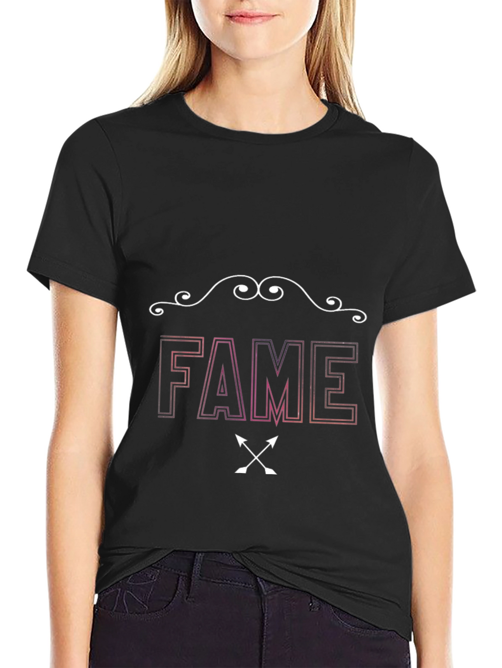 FAME Graphic Print Black T-Shirt