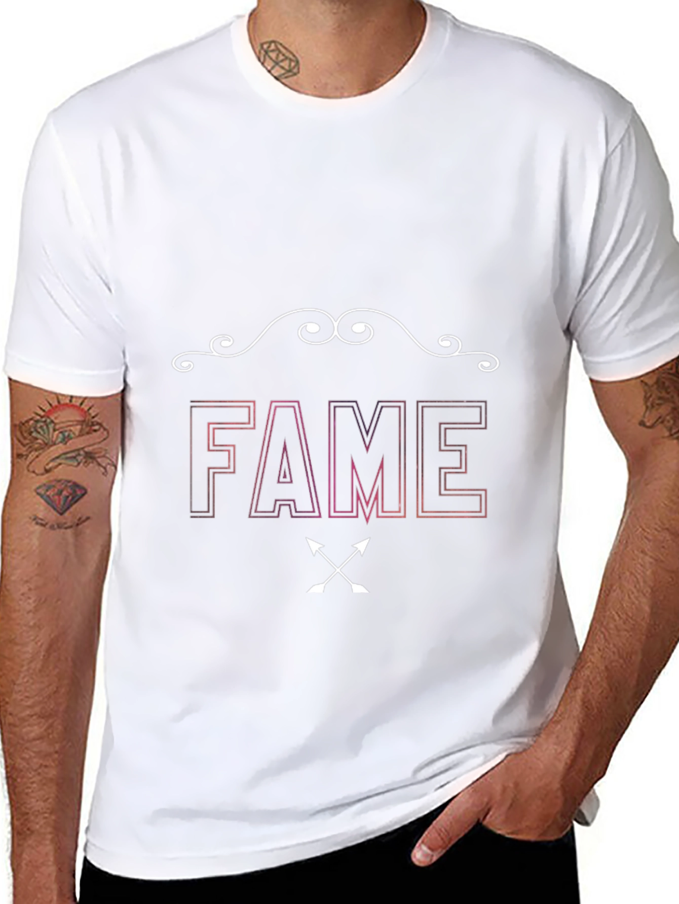 FAME Graphic Print Black T-Shirt