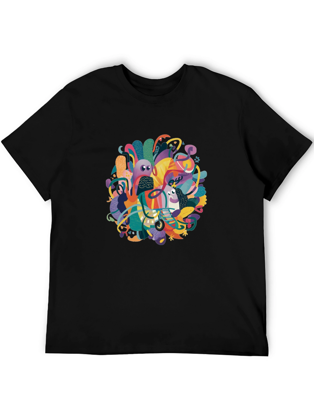 Abstract Art Graphic Tee - Modern Casual Wear