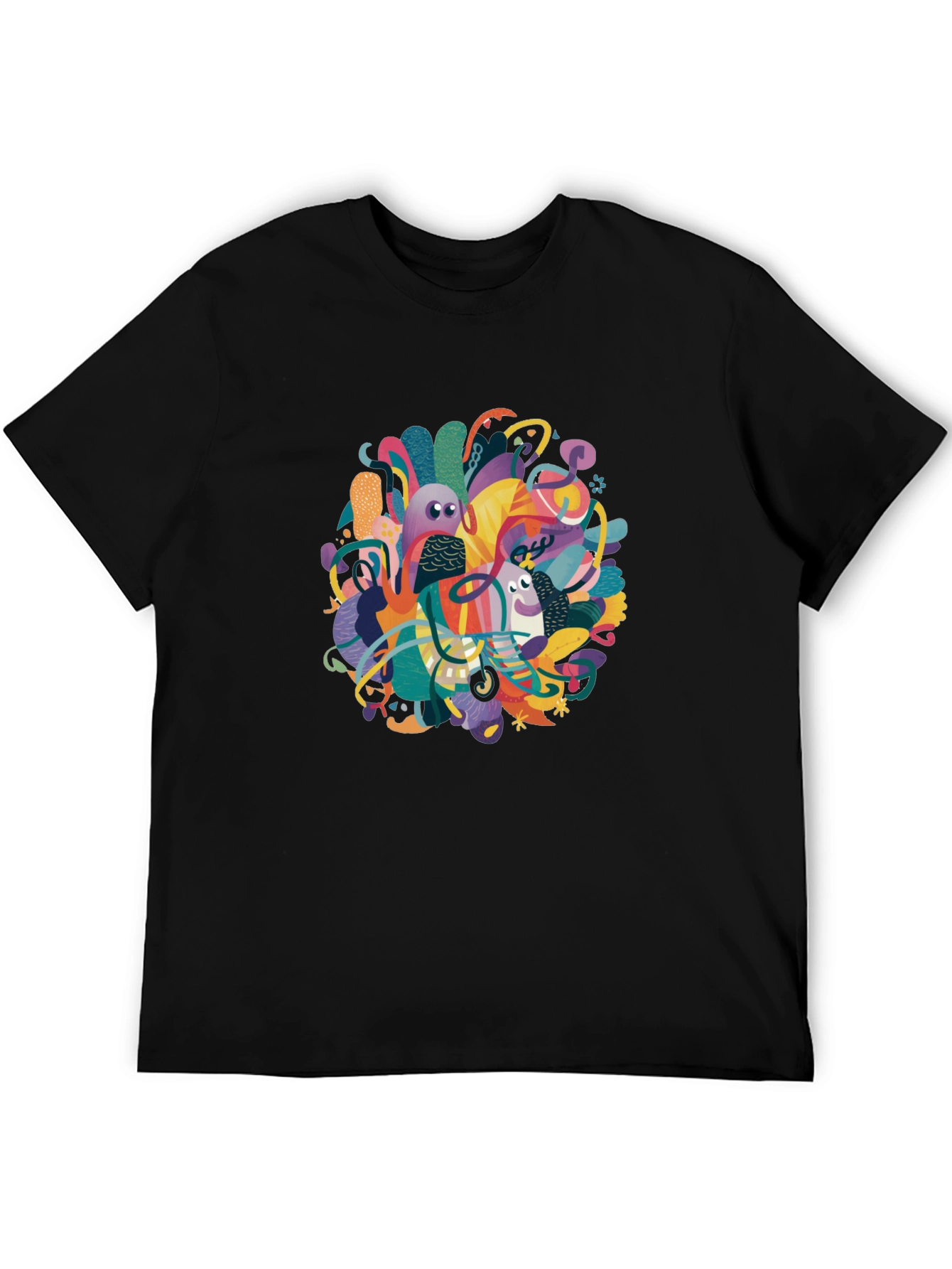 Abstract Art Graphic Tee - Modern Casual Wear
