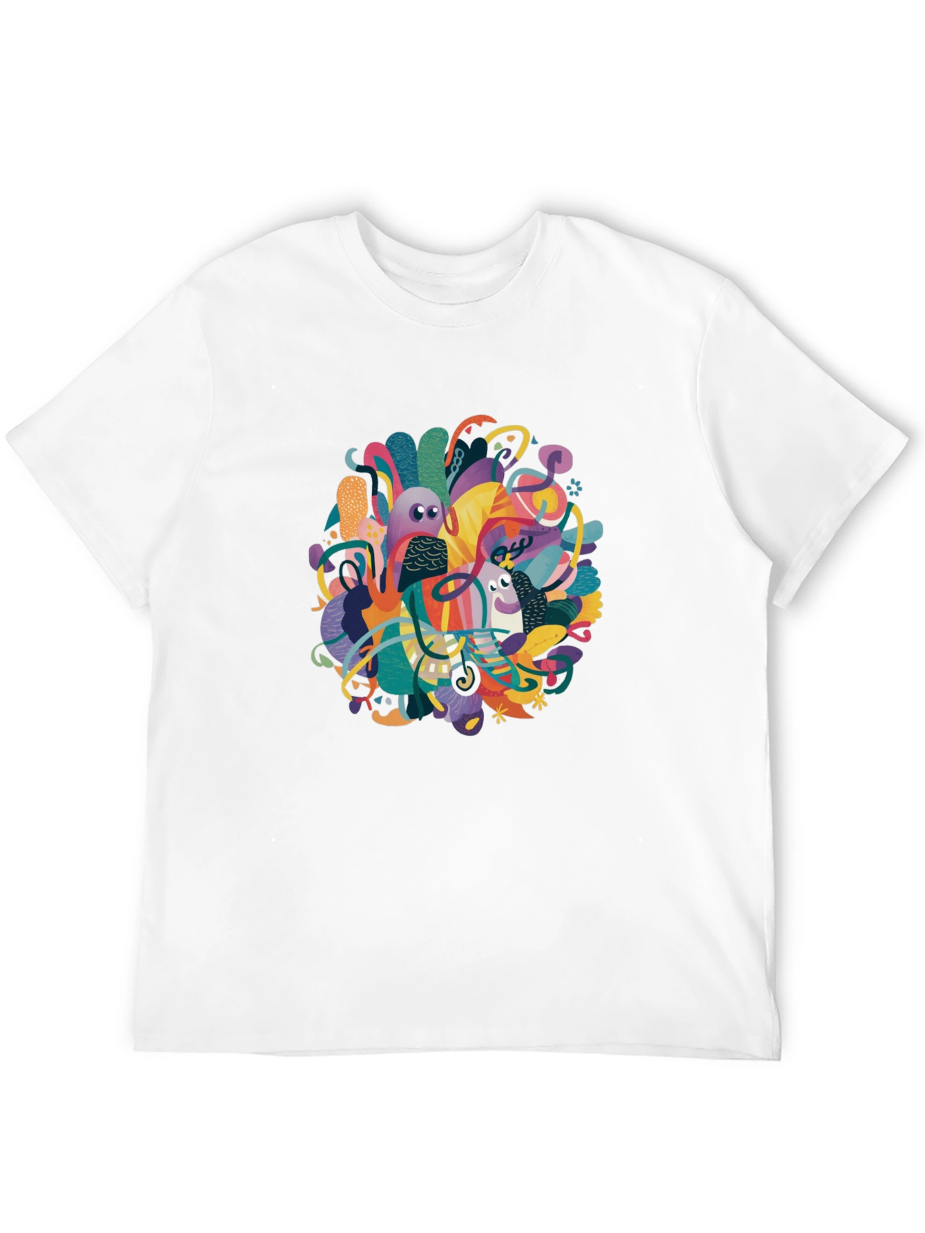 Abstract Art Graphic Tee - Modern Casual Wear