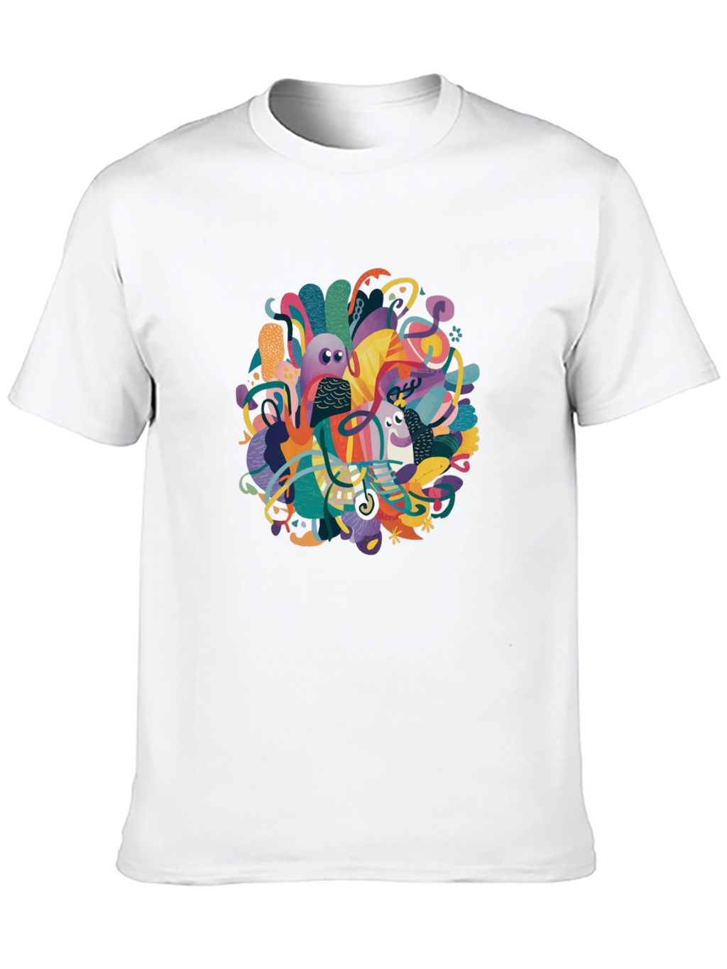 Abstract Art Graphic Tee - Modern Casual Wear