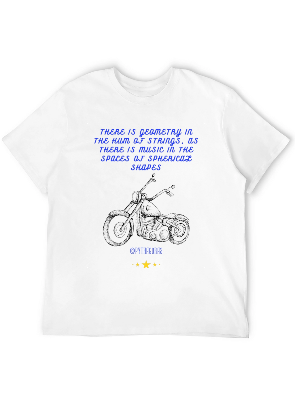 Geometric Music T-Shirt: Pythagorean Motorcycle Design
