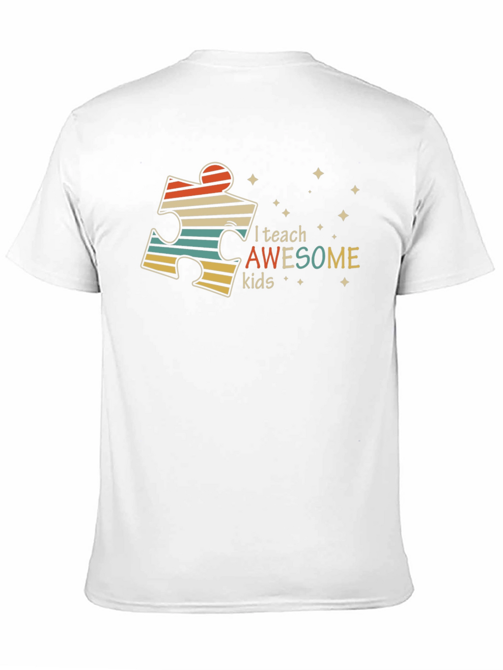Autism Awareness Teacher T-Shirt - I Teach Awesome Kids