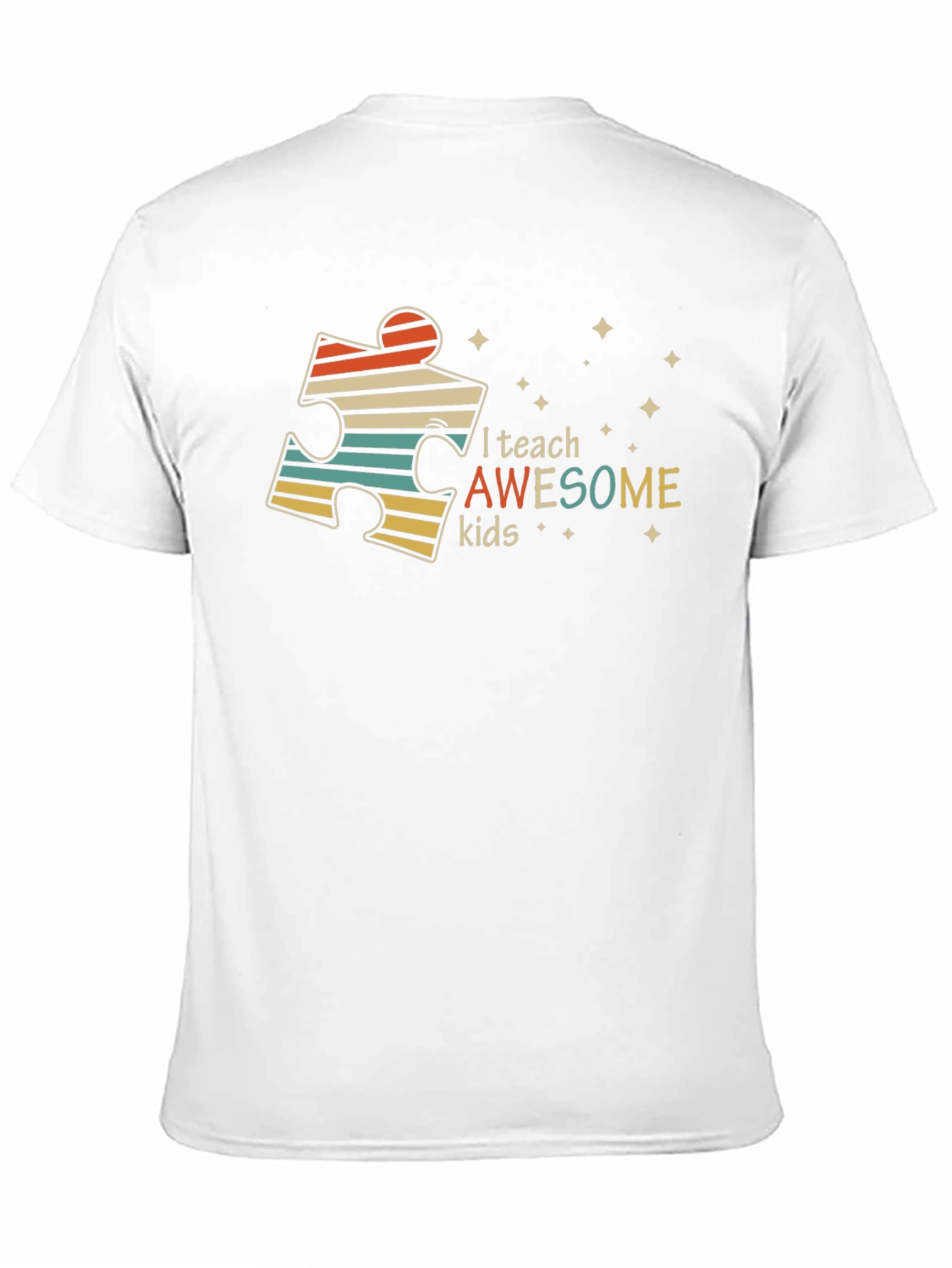 Autism Awareness Teacher T-Shirt - I Teach Awesome Kids