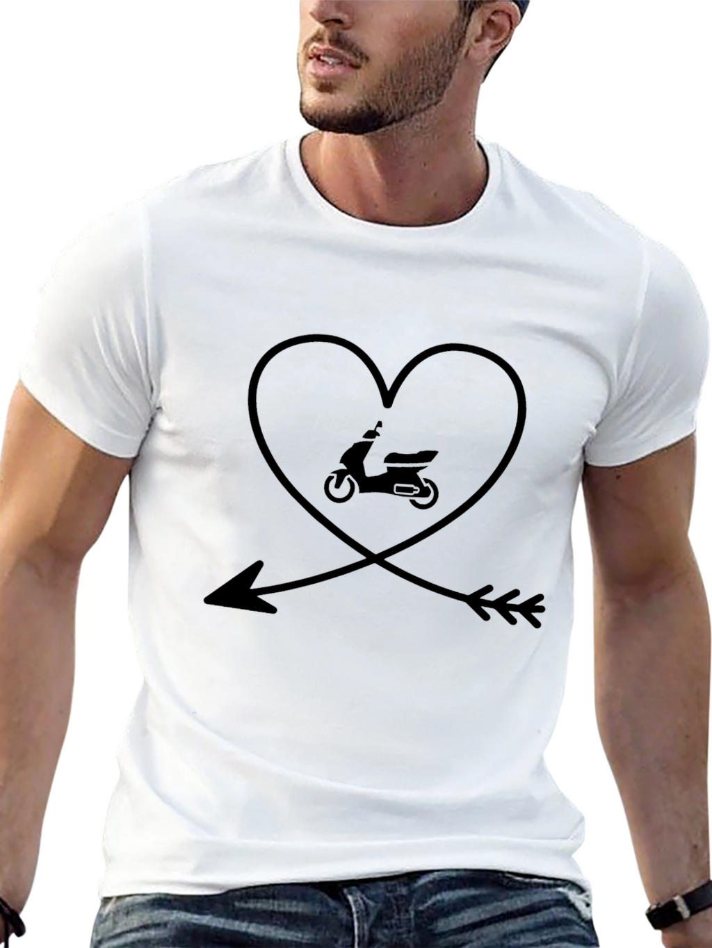 Scooter Heart Arrow Graphic Tee