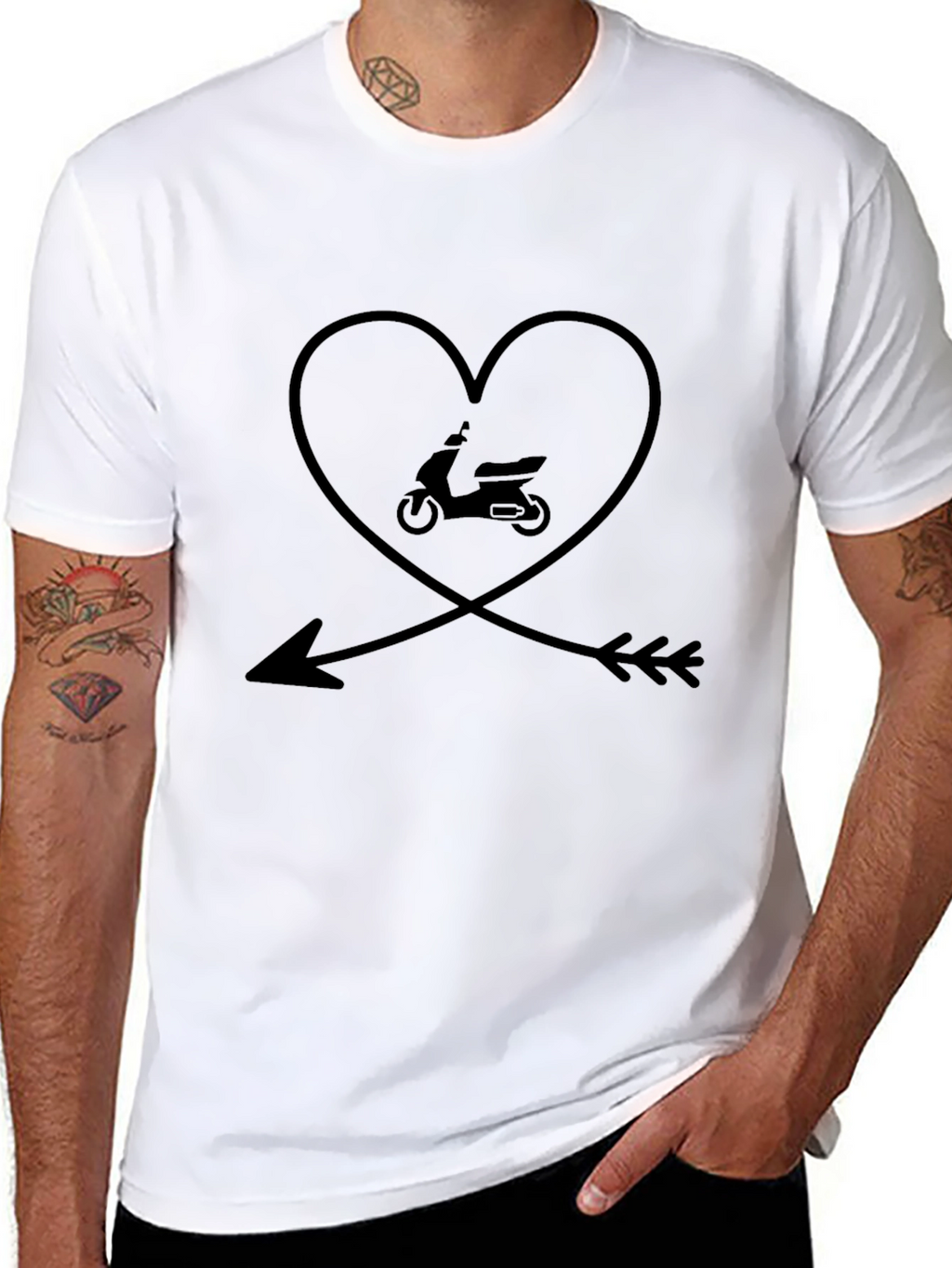 Scooter Heart Arrow Graphic Tee