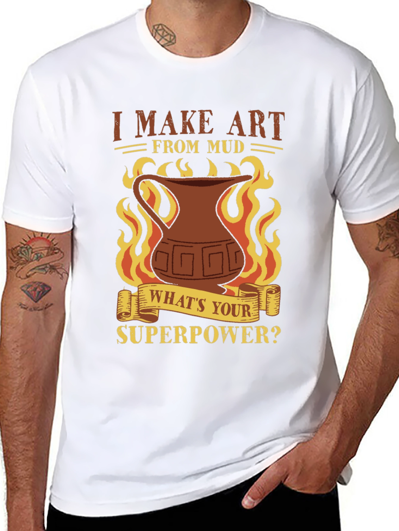 I Make Art From Mud T-Shirt - Pottery Lover