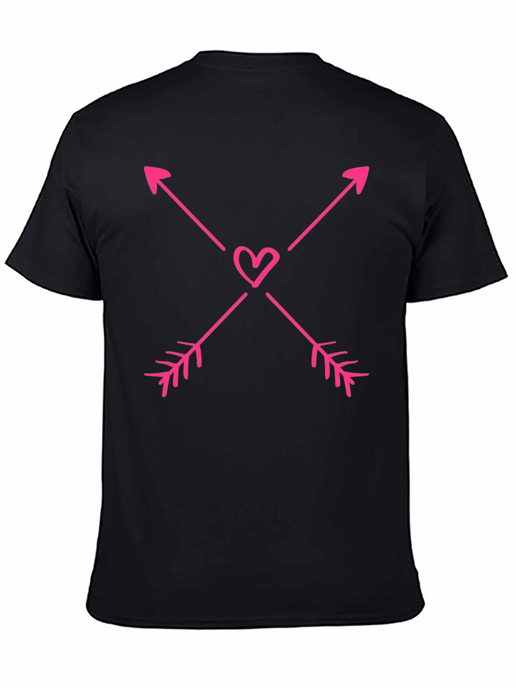 Heart Arrow Graphic Tee - Black