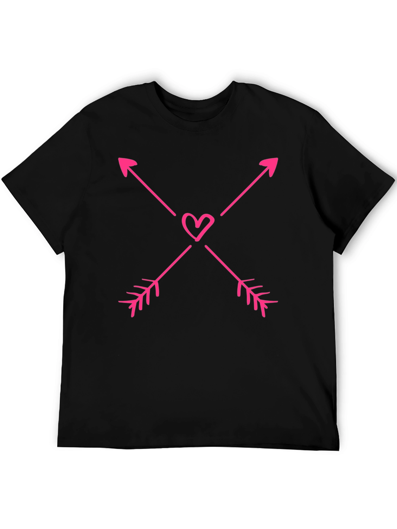 Heart Arrow Graphic Tee - Black