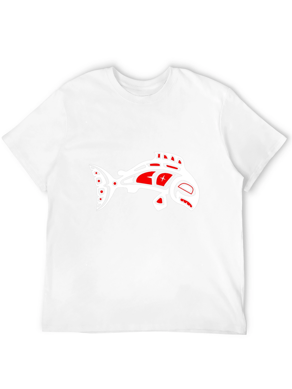 Artistic Fish Graphic Tee - Black