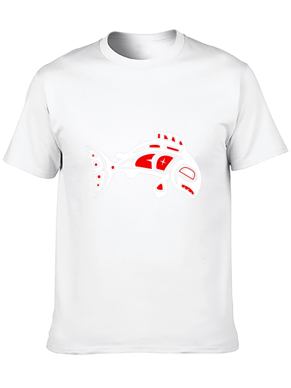 Artistic Fish Graphic Tee - Black