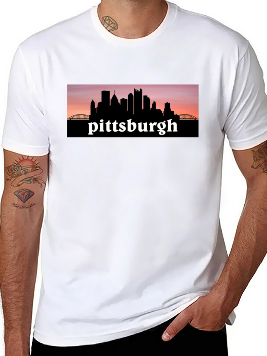 Pittsburgh Skyline T-Shirt Black