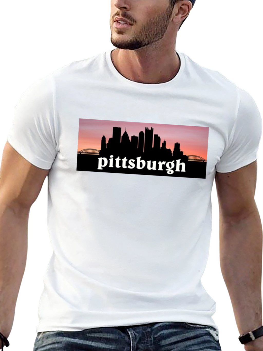 Pittsburgh Skyline T-Shirt Black