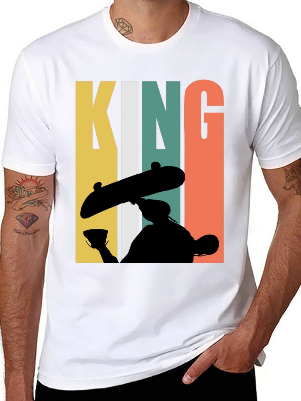 Skate King Graphic T-Shirt - Retro Style