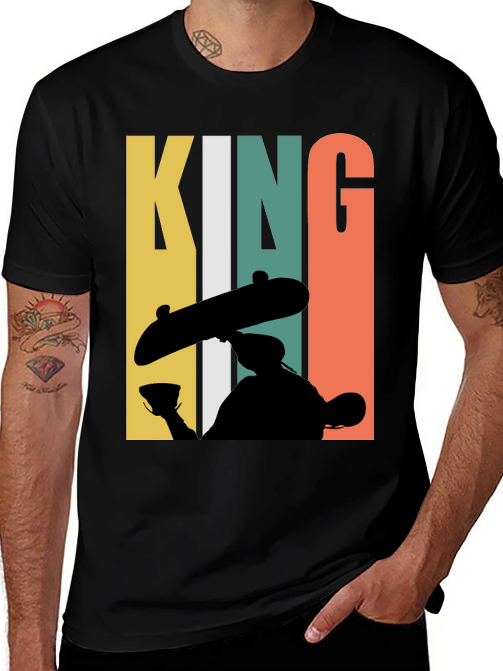 Skate King Graphic T-Shirt - Retro Style