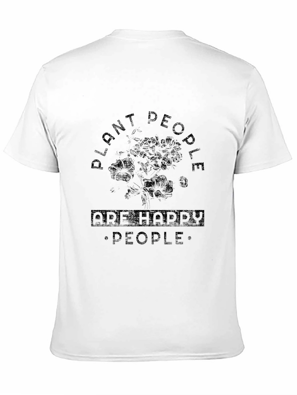 Plant People Happy People Black Graphic T-Shirt
