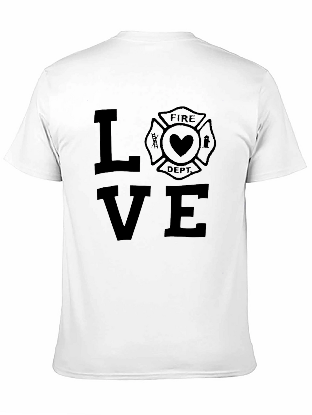 Fire Dept LOVE T-Shirt - Black Tee
