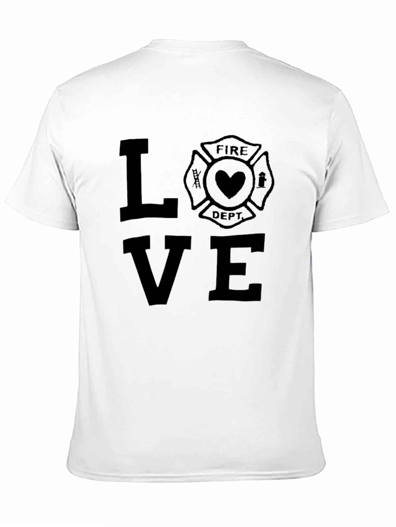 Fire Dept LOVE T-Shirt - Black Tee