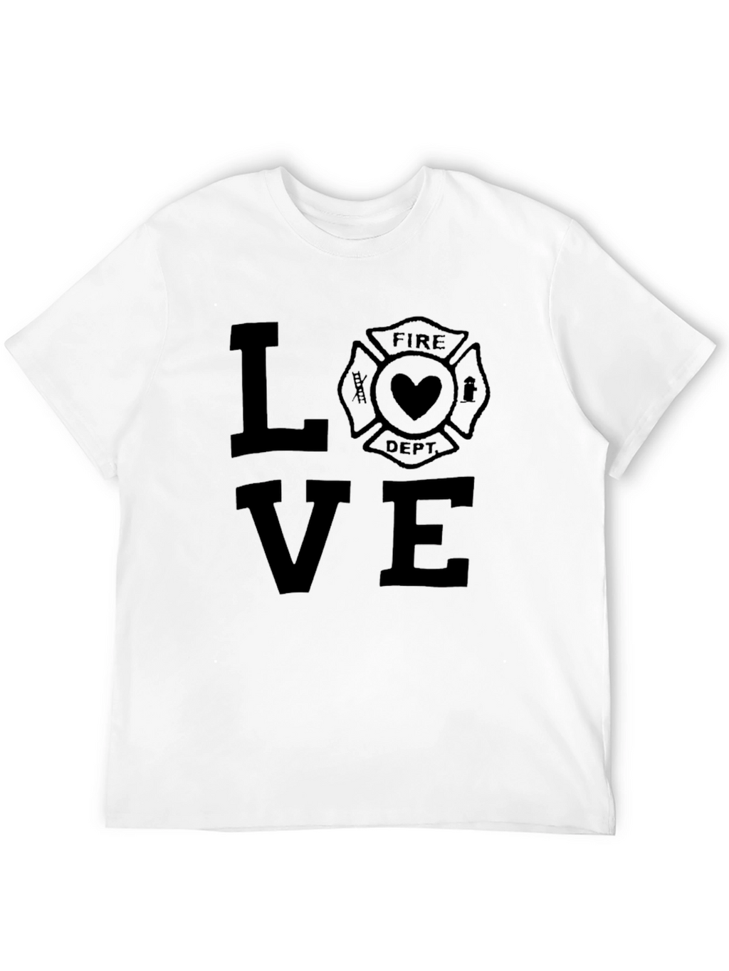 Fire Dept LOVE T-Shirt - Black Tee