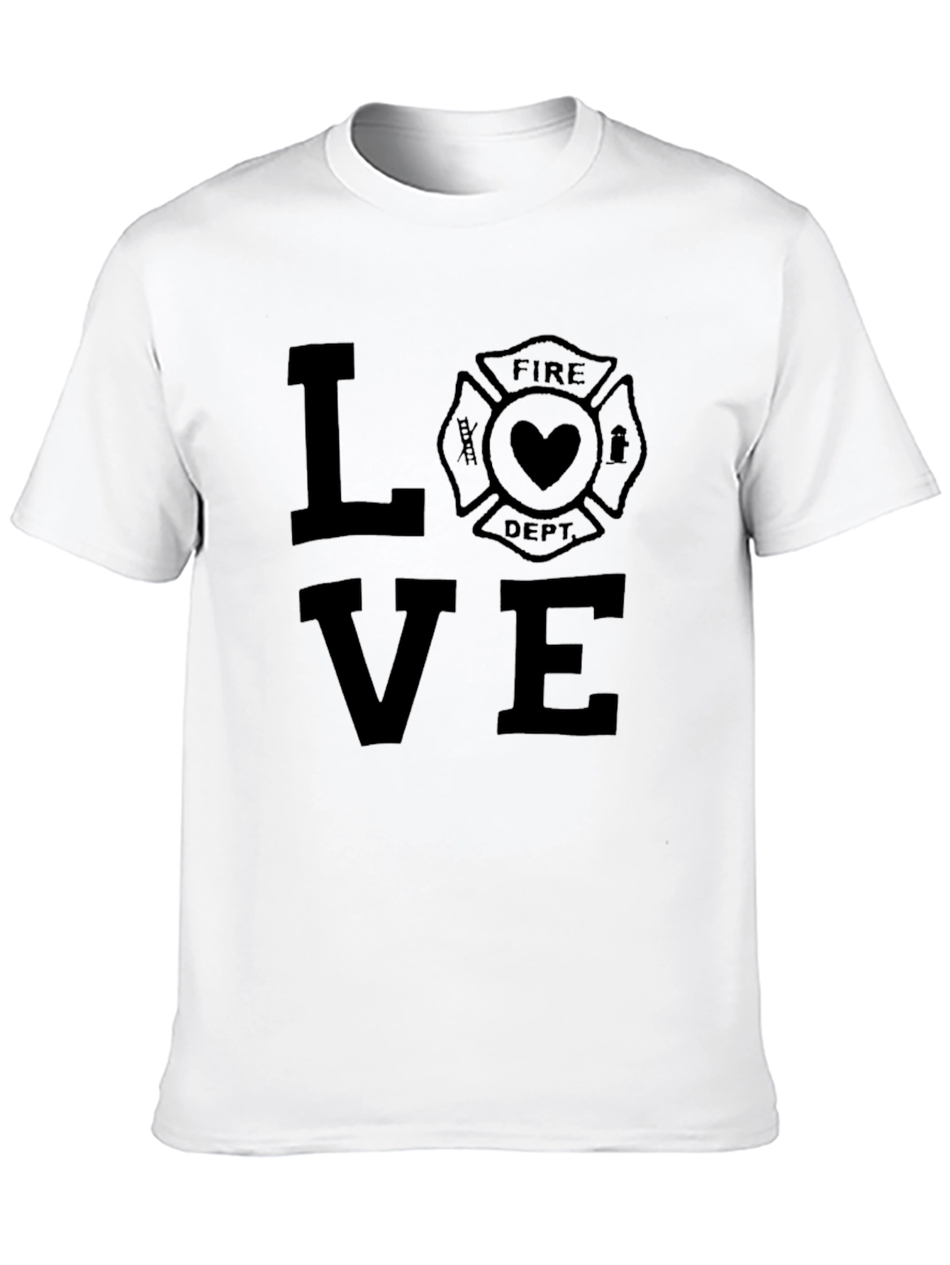 Fire Dept LOVE T-Shirt - Black Tee