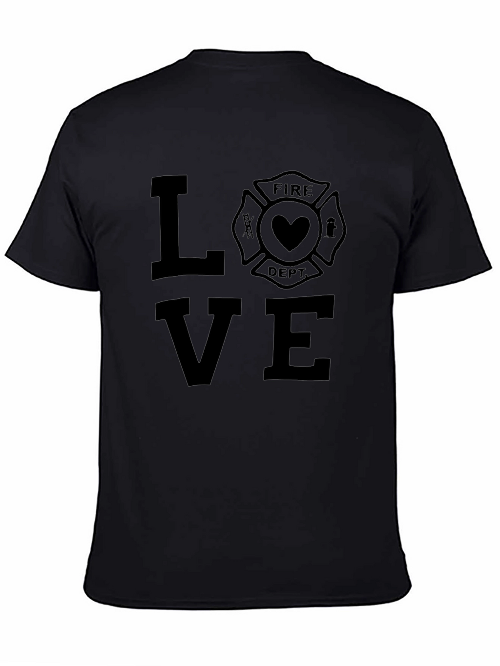 Fire Dept LOVE T-Shirt - Black Tee