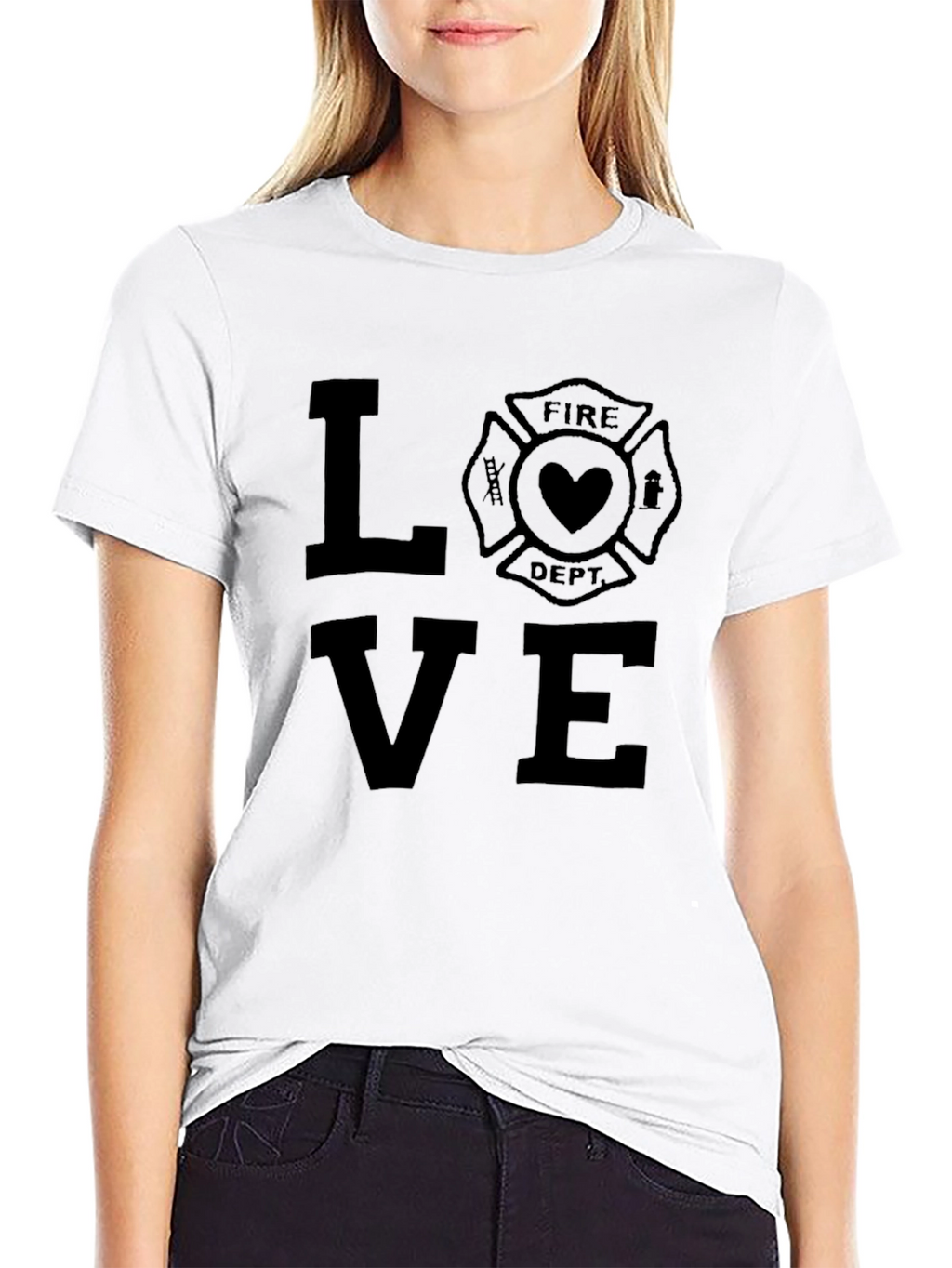 Fire Dept LOVE T-Shirt - Black Tee