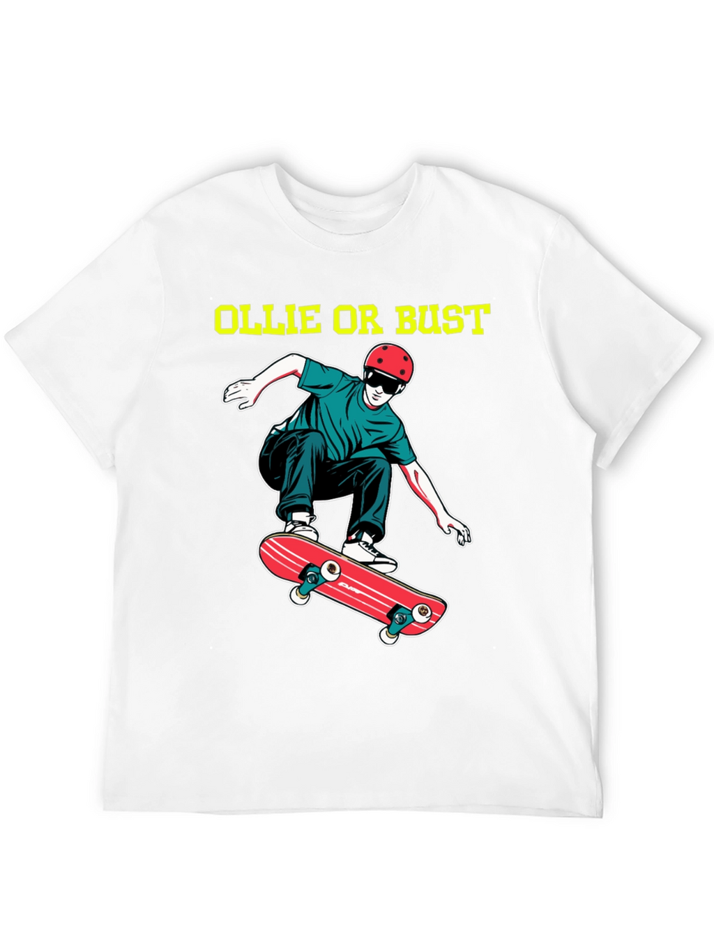 Ollie or Bust Skateboard T-Shirt - Black