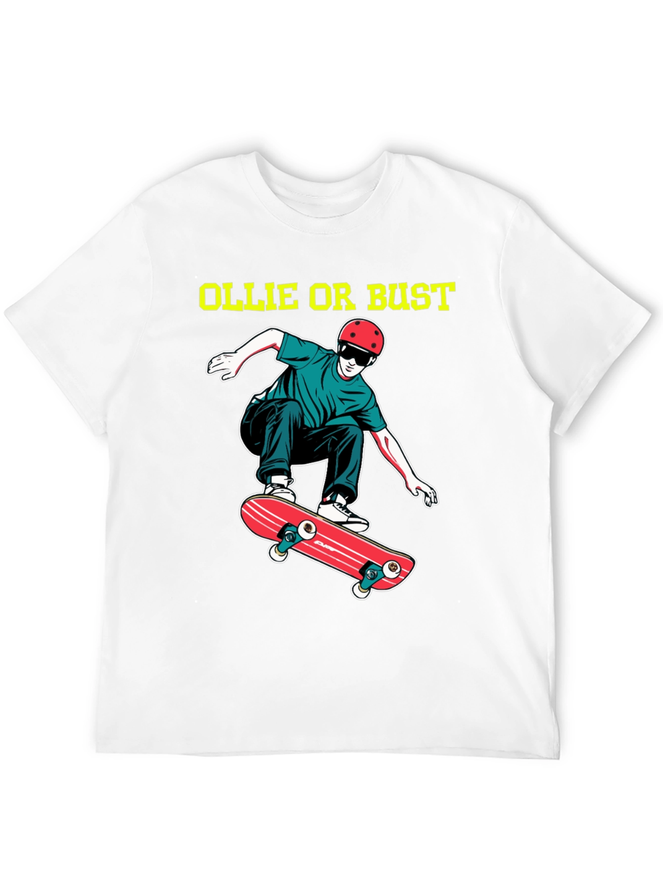 Ollie or Bust Skateboard T-Shirt - Black