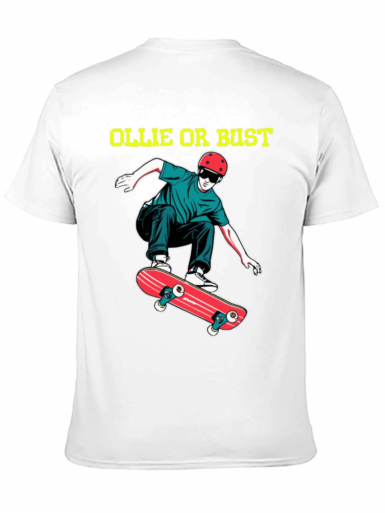 Ollie or Bust Skateboard T-Shirt - Black