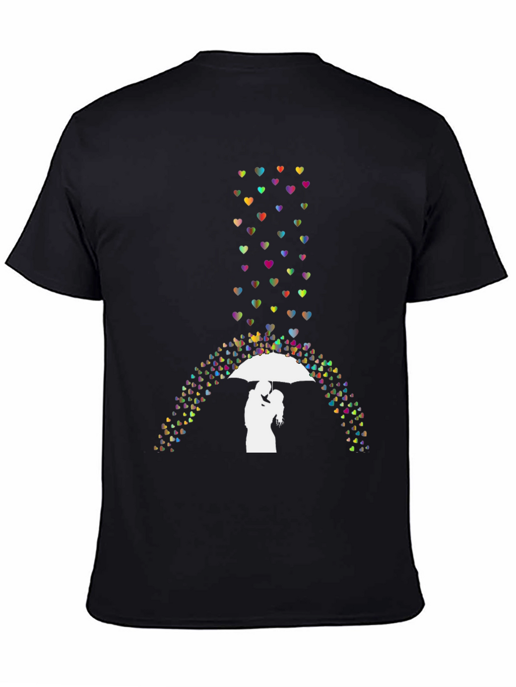 Love Shower T-Shirt - Romantic Couple Umbrella Design