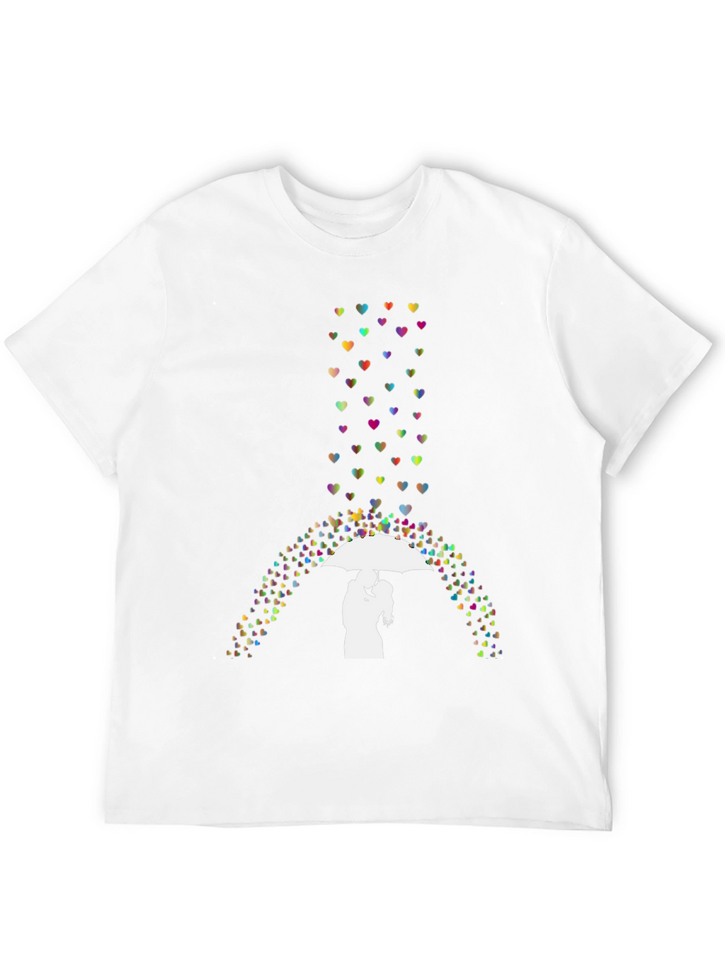 Love Shower T-Shirt - Romantic Couple Umbrella Design