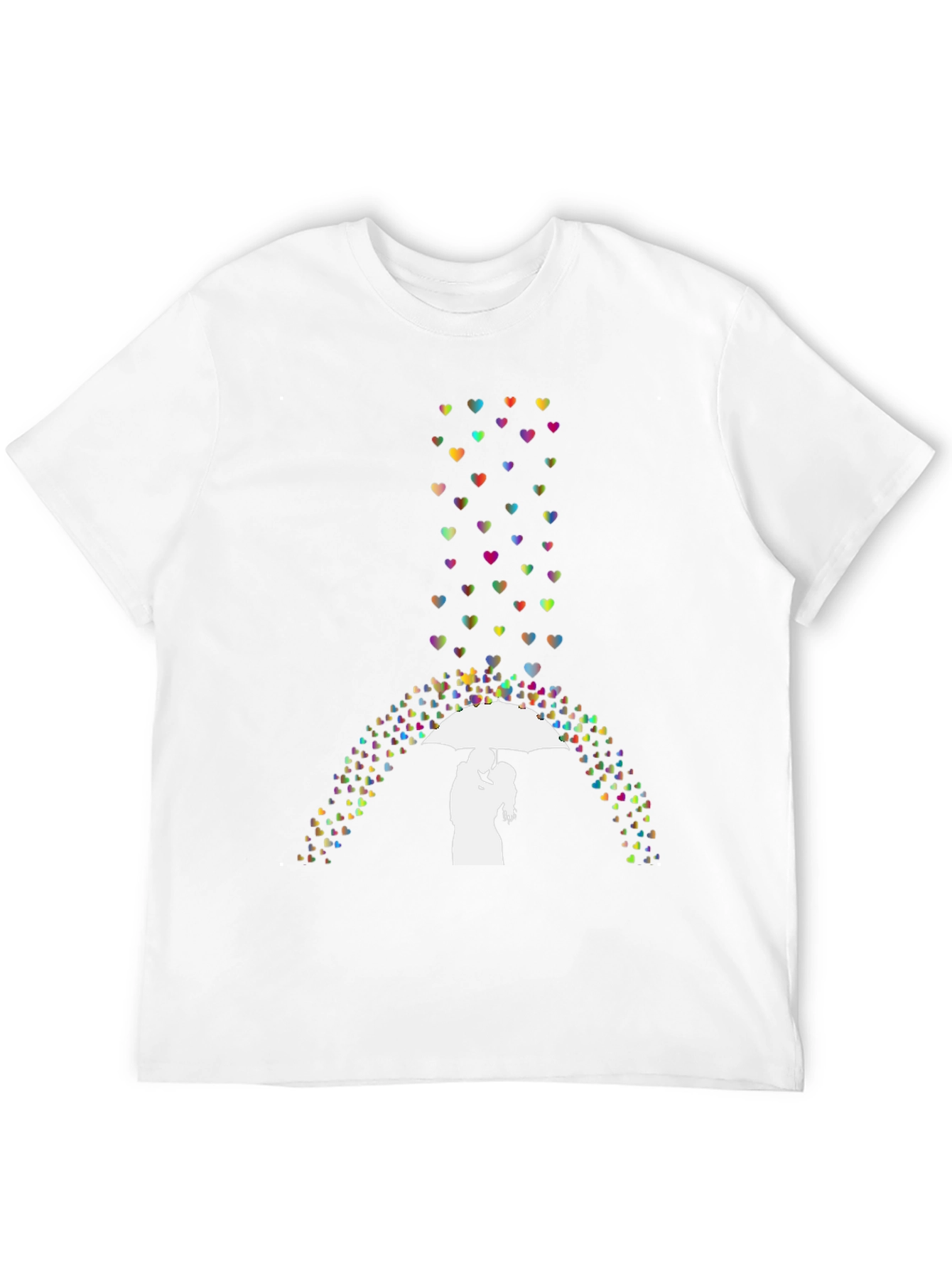 Love Shower T-Shirt - Romantic Couple Umbrella Design