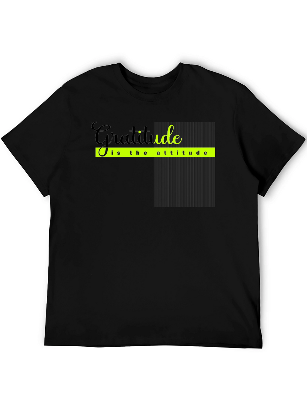 Gratitude Attitude Black T-Shirt