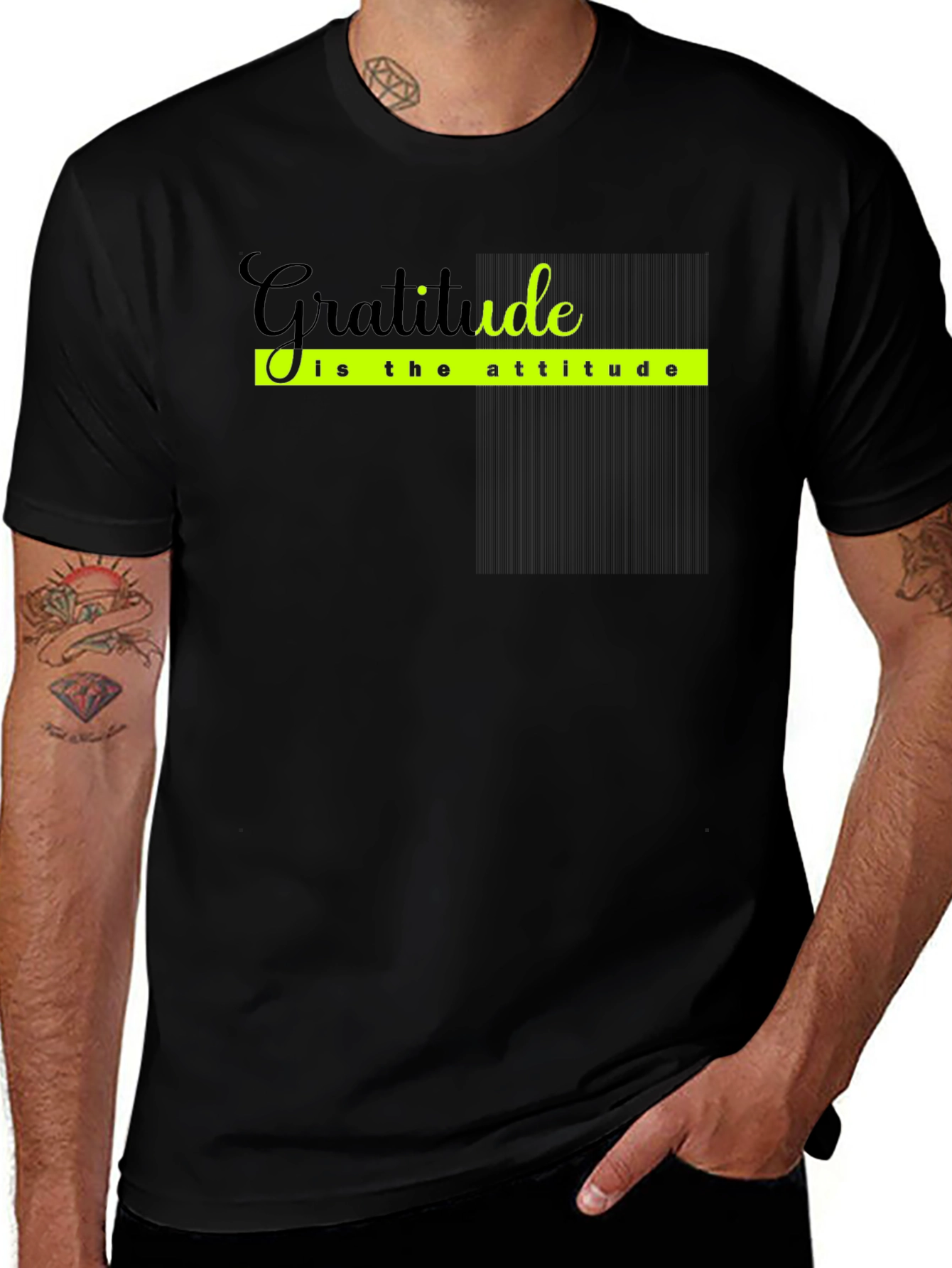 Gratitude Attitude Black T-Shirt