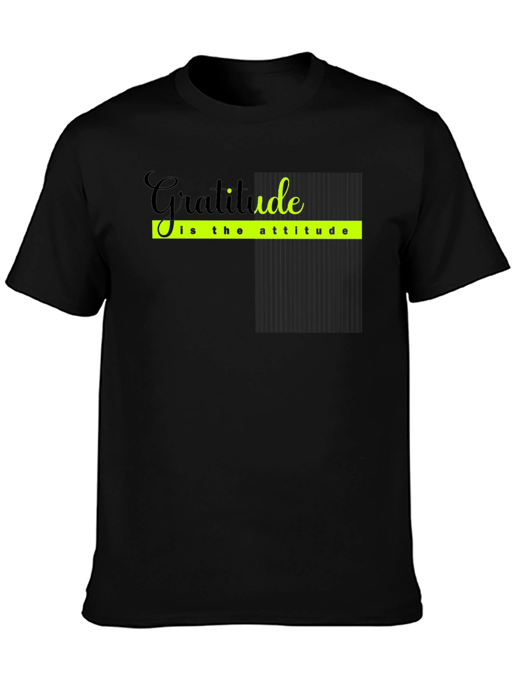 Gratitude Attitude Black T-Shirt