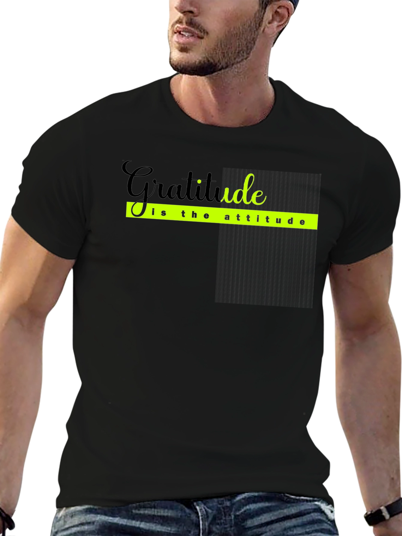 Gratitude Attitude Black T-Shirt