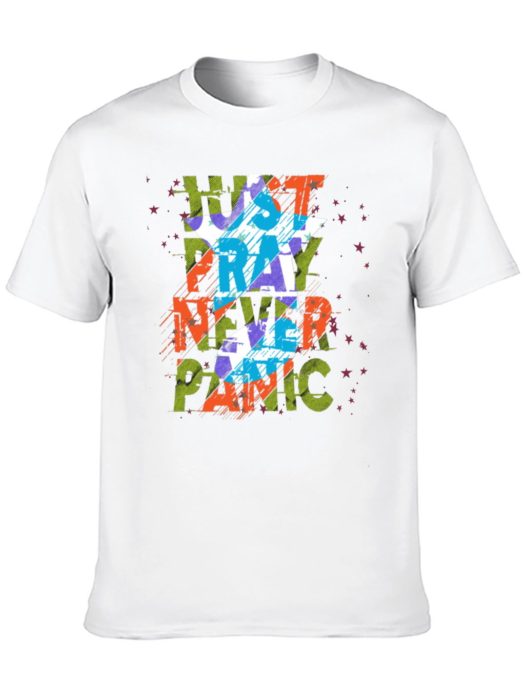 Just Pray Never Panic Graphic Tee