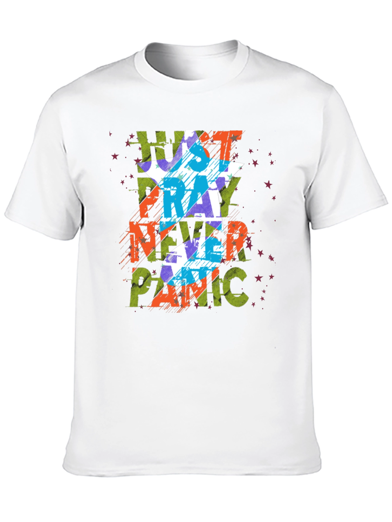 Just Pray Never Panic Graphic Tee