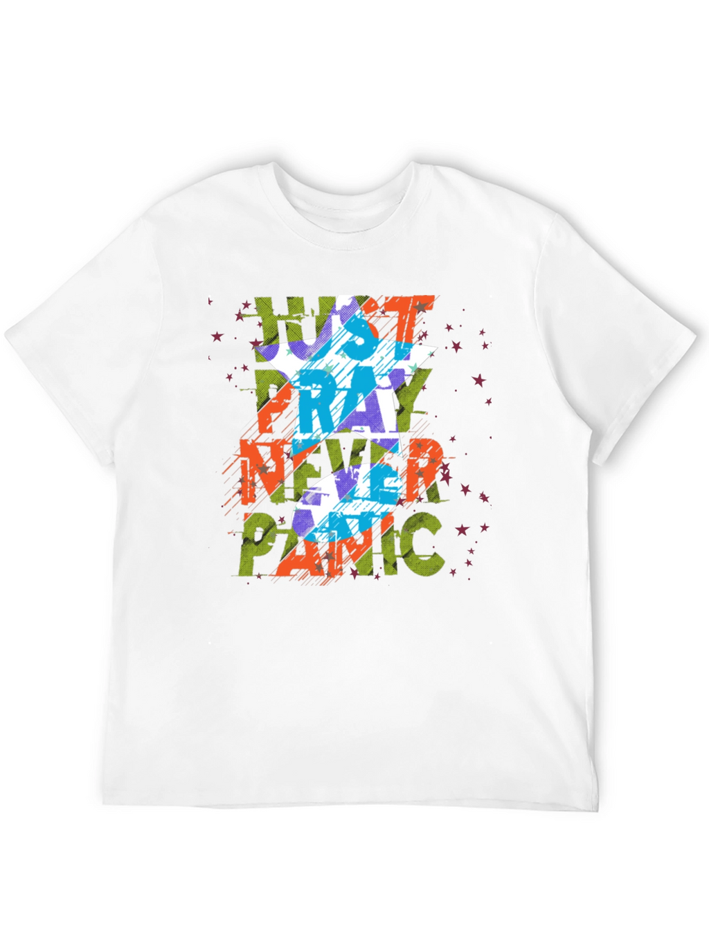Just Pray Never Panic Graphic Tee