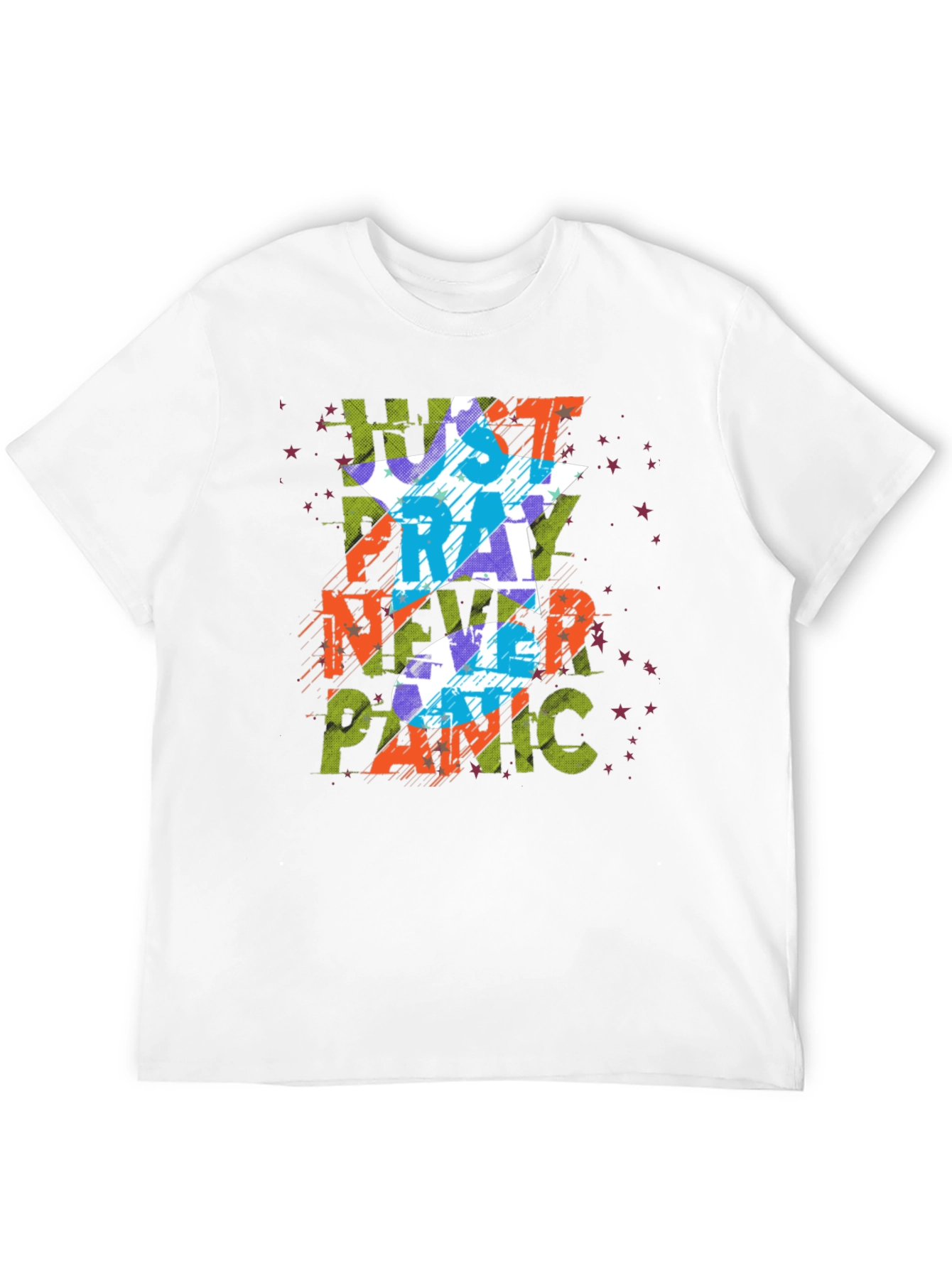 Just Pray Never Panic Graphic Tee